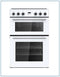 P06C2MDWH POWERPOINT 60CM DOUBLE CAVITY COOKER WITH DOUBLE OVEN & CERAMIC HOB