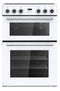 P06C2MDWH POWERPOINT 60CM DOUBLE CAVITY COOKER WITH DOUBLE OVEN & CERAMIC HOB