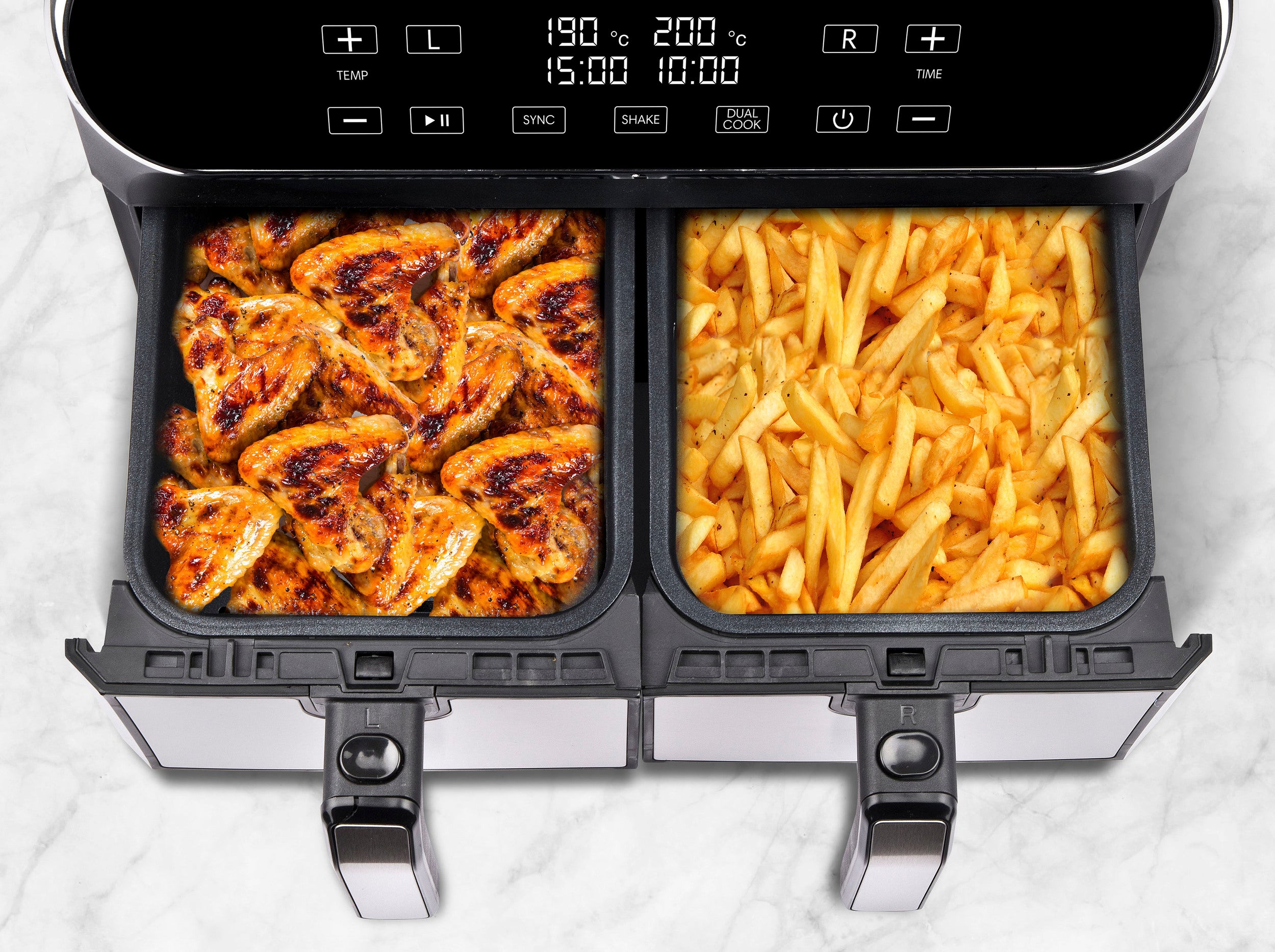 8 Litre Two Drawer Air Fryer - Image 7