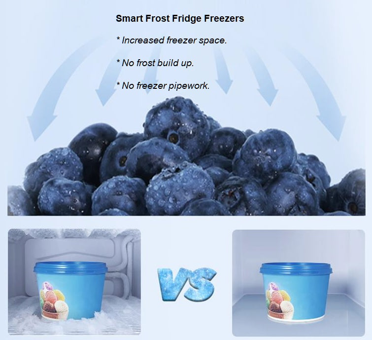 COMPACT SMART FROST FRIDGE OVER FREEZER P65514MSFX - Image 3