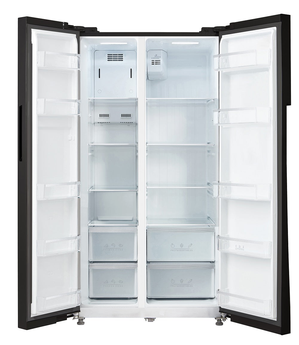 P9689MDBL Black Side by side fridge freezer - Image 2