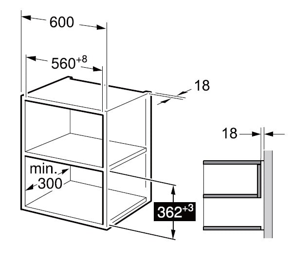 P19820INTBG Black Glass Built-in Microwave - Image 3