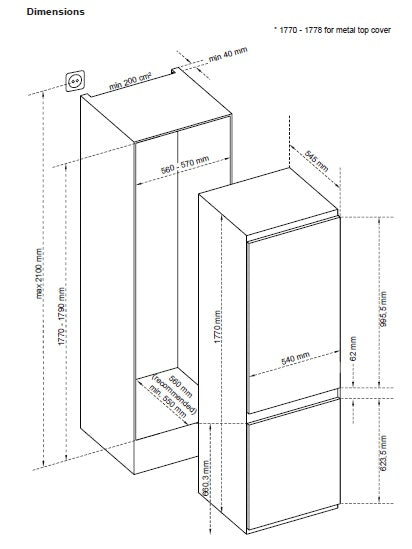 P87030VBI PowerPoint Integrated Fridge Freezer - Image 4