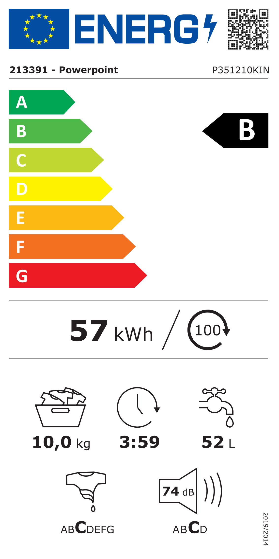 P351210KIN 10Kg GRAPHITE INVERTER WASHER - Image 6