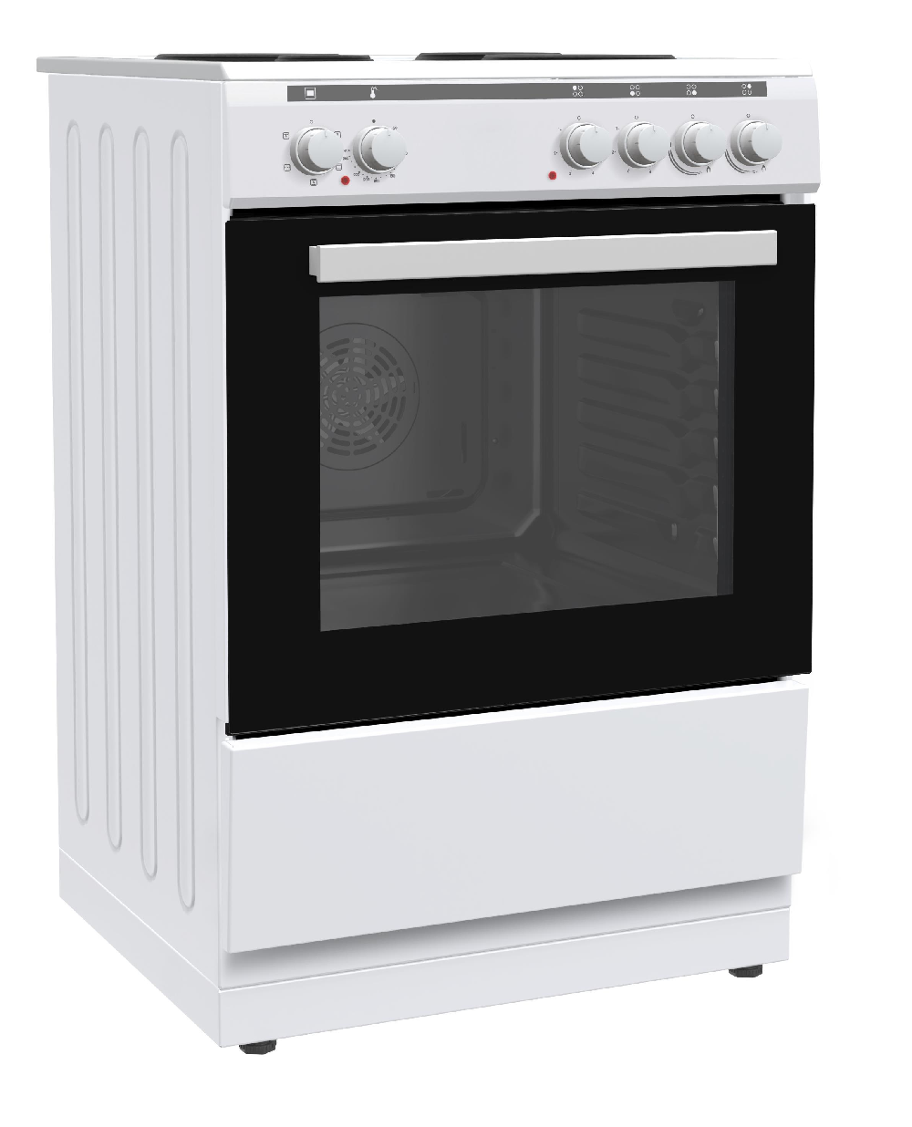 P06E1V2WH 60 CM SINGLE CAVITY COOKER WITH FAN OVEN & SOLID HOB - Image 3