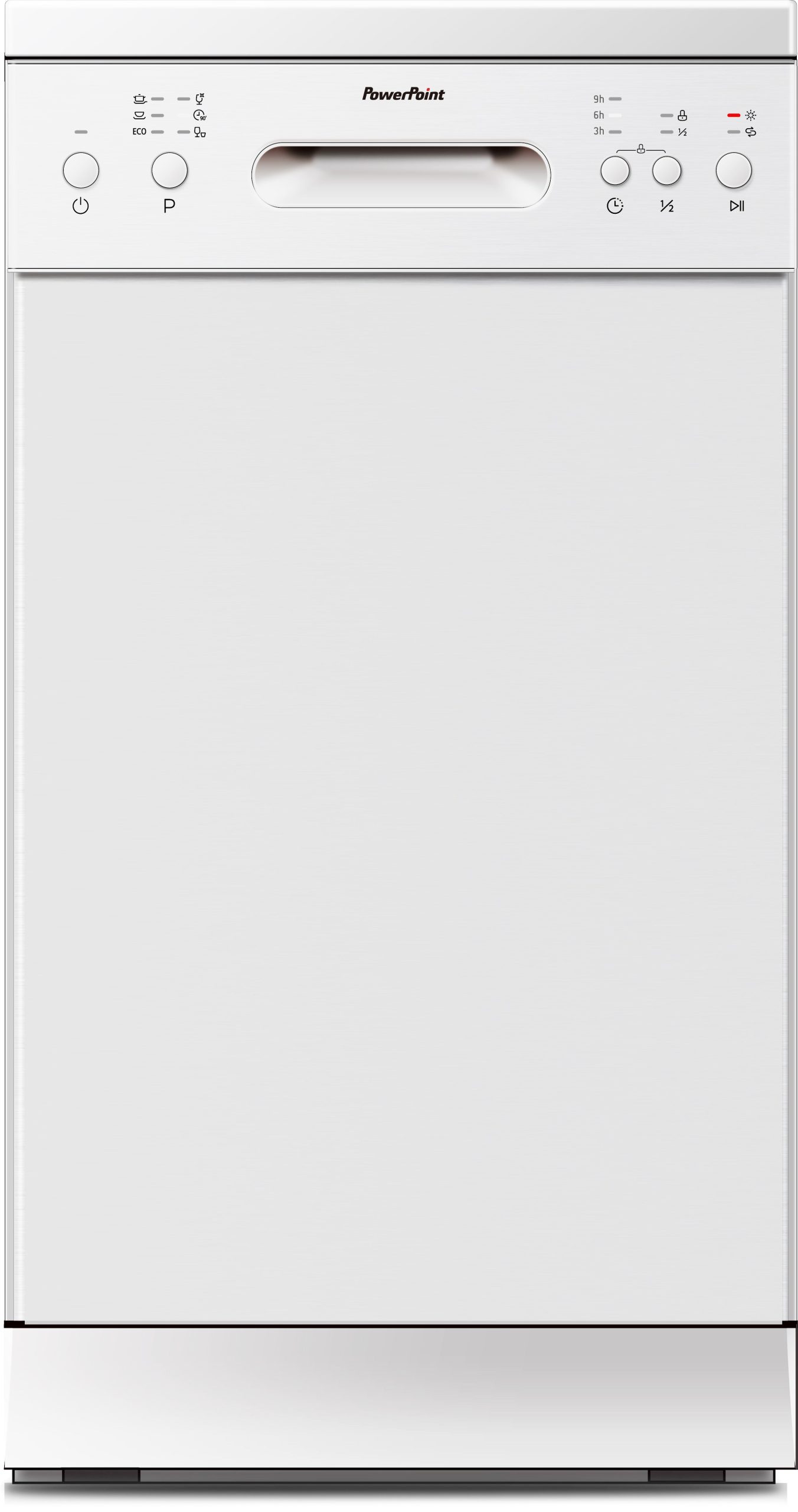 P24510M6WH PowerPoint 45cm 10 Place Dishwasher White - Image 2