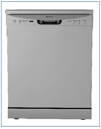 P2612M2SL PowerPoint 60cm 12 Place Dishwasher Silver