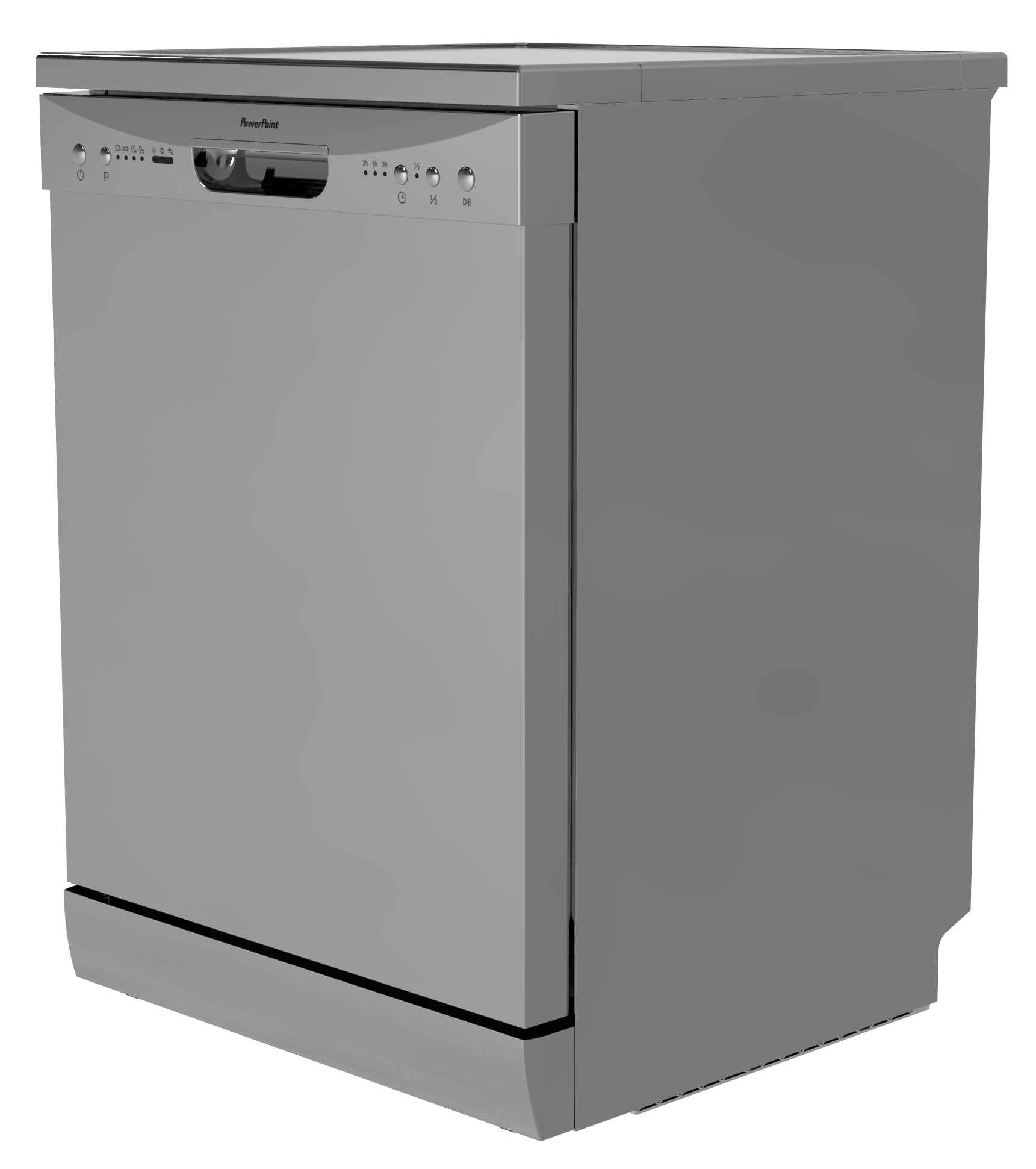 P2612M2SL PowerPoint 60cm 12 Place Dishwasher Silver - Image 3