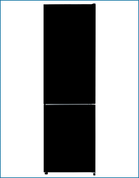 P65555FFM2GLB PowerPoint 60/40 FROSTFREE F/FREEZER BLACK GLASS