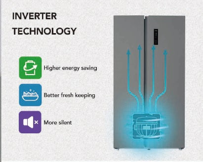 P9630MSS PowerPoint 912 x 1770mm American Style Fridge Freezer - Image 5