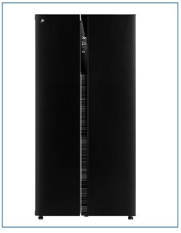 P9689MDBL Black Side by side fridge freezer