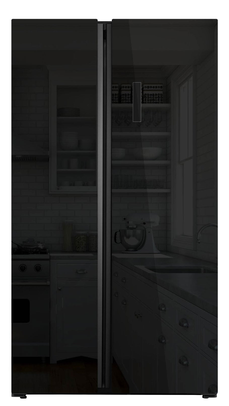 P98317SKBLG-E 800 Series Side by Side Black Glass