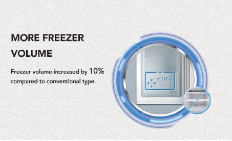 COMPACT SMART FROST FRIDGE OVER FREEZER P65514MSFX - Image 4