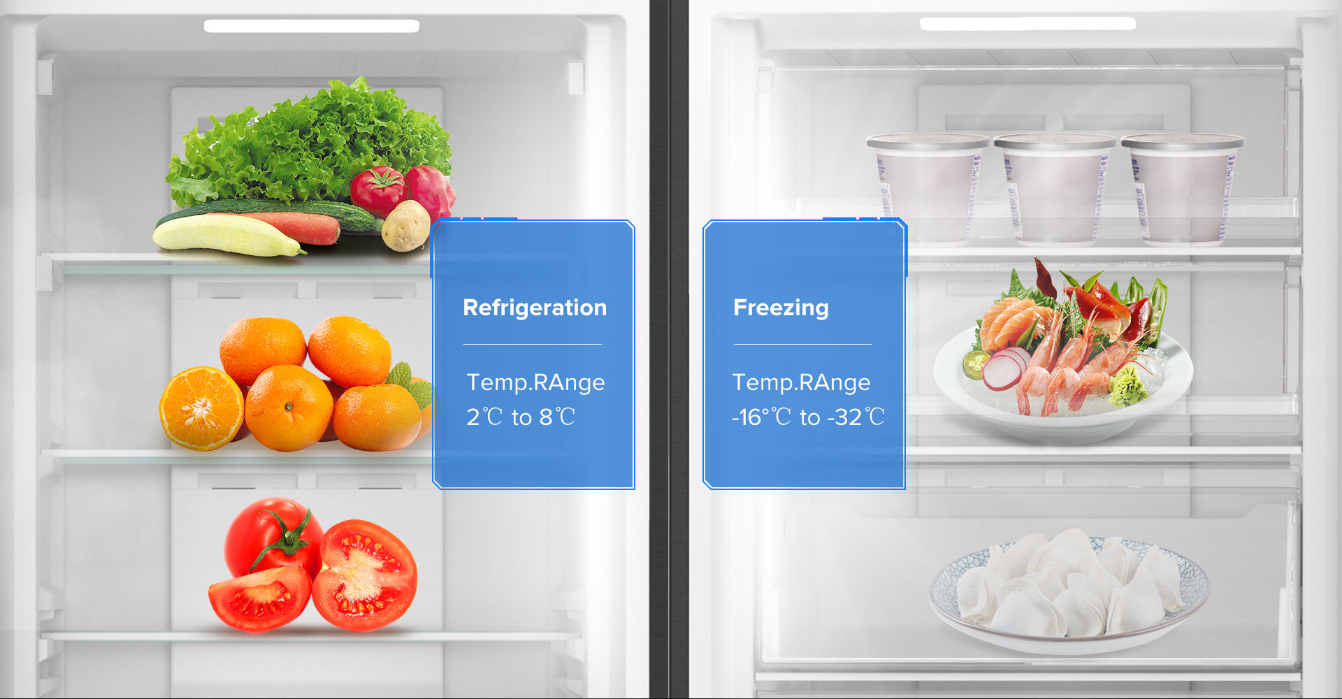P1271185MFZIN  71 x 185 cm  380 Litre Hybrid Freezer with Frost Free Cooling System - Image 4