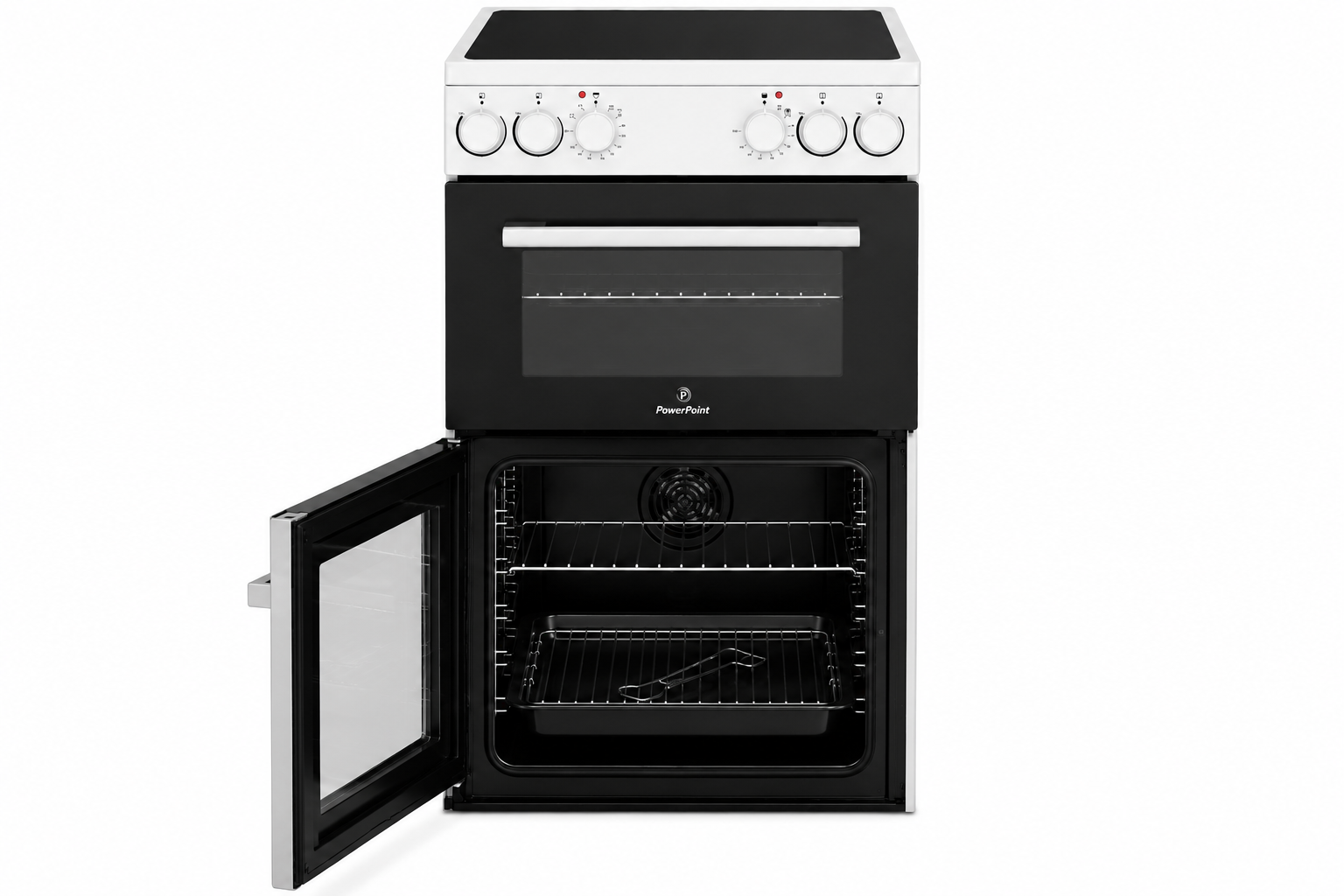 P05C2AW 50cm Twin Cavity/Double Oven Ceramic Top - Image 2